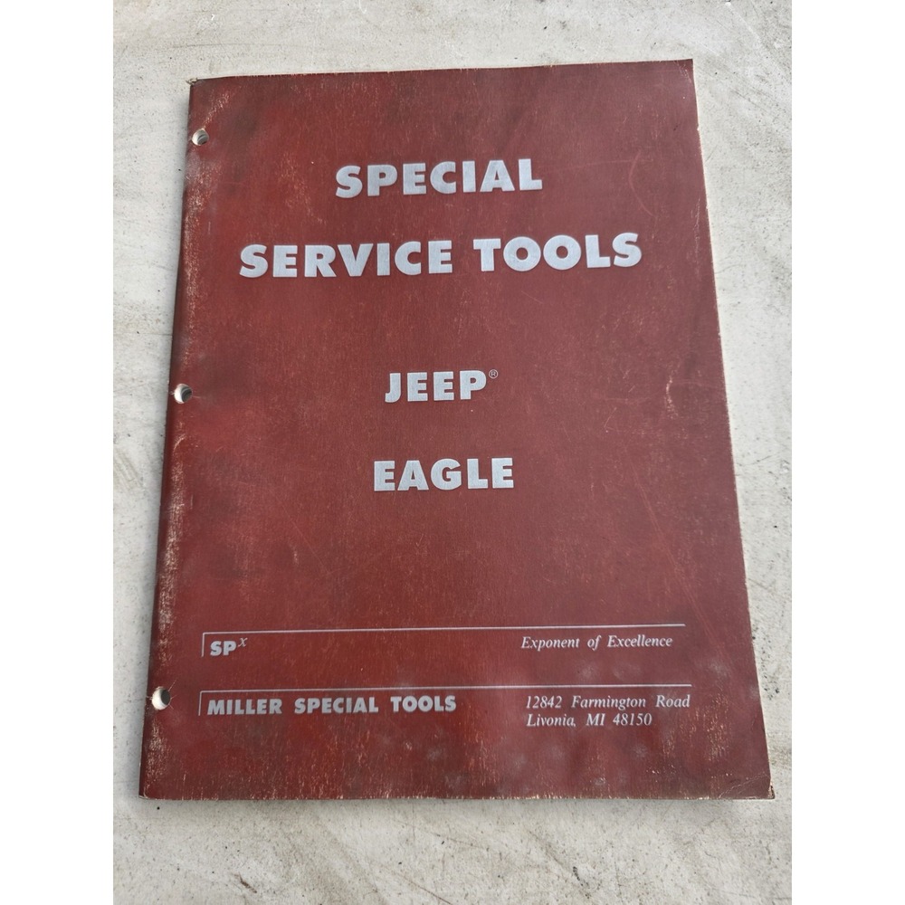 Special Service Tools Jeep Eagle Manual